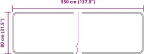 vidaXL Χαλί Runner MARSA Γκρι και Χρυσό 80 x 350 εκ. Πολυέστερ και PVC