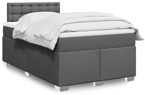 ΚΡΕΒΑΤΙ BOXSPRING ΜΕ ΣΤΡΩΜΑ ΣΚΟΥΡΟ ΓΚΡΙ 120X190 ΕΚ ΥΦΑΣΜΑΤΙΝΟ 3288142