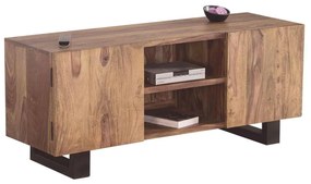 Έπιπλο TV Nelson 130x43x55cm Ακακία Φυσικό/Βαφή Μαύρη