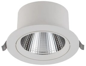 Χωνευτό Φωτιστικό Οροφής Downlight LED 15W Λευκό-Ασημί 4000Κ Egina 10556 Nowodvorski-10556-Λευκό-Ασημί 10556