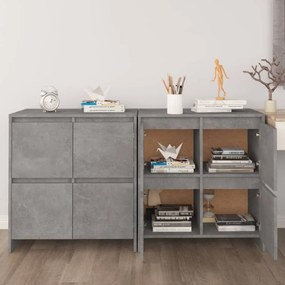 vidaXL Ντουλάπια 2 τεμ. Γκρι Σκυροδέματος 70 x 41 x 75 εκ. Μοριοσανίδα