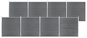 vidaXL Πάνελ Περίφραξης Γκρι 1391 x 186 εκ. από WPC