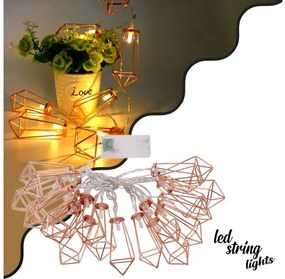 Διακοσμητική Γιρλάντα Bronze Cone 3m 20 LED 2W Διάφανο 79804 Globostar-79804-Διάφανο 79804