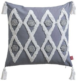Διακοσμητικό Μαξιλάρι (Με Γέμιση) Rombus 374-124-102 Grey 45X45 Fabric