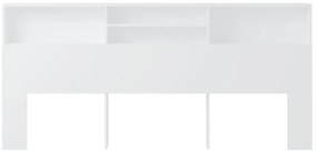 vidaXL Κεφαλάρι Με Αποθηκευτικό Χώρο Λευκό 220 x 19 x 103,5 εκ.