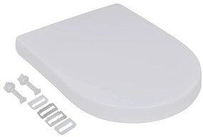 vidaXL Καθίσματα Τουαλέτας με Καπάκι Soft Close 2 τεμ. Λευκά Πλαστικά