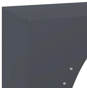 vidaXL Ράφι Καυσόξυλων Ανθρακί 50x23x100 εκ. Χάλυβας ψυχρής έλασης
