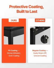 VEVOR Duet Piano Keyboard Bench Storage Padded Seat Wooden Vanity Bookcase Stool