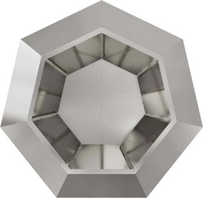 vidaXL Γλάστρα Ασημί 100 x 100 x 80 εκ Ανοξείδωτο ατσάλι