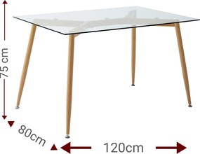 Τραπέζι Fiorino Glass