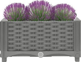 vidaXL Ζαρντινιέρα 40 x 40 x 23 εκ. από Πολυπροπυλένιο