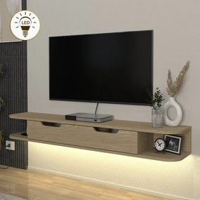 ΕΠΙΠΛΟ ΤΗΛΕΟΡΑΣΗΣ ΕΠΙΤΟΙΧΙΟ NOLAND MEGAPAP ΜΕ LED ΧΡΩΜΑ ROTA OAK 150X35X19,2ΕΚ.