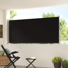 vidaXL Σκίαστρο Πλαϊνό Συρόμενο Μαύρο 117x300 εκ.