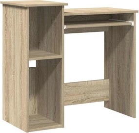 vidaXL Γραφείο με Ράφια Sonoma Δρυς 110x45x157 εκ. από Μοριοσανίδα