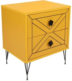 Κομοδίνο Luna 854KLN3314 50x40x55cm Yellow