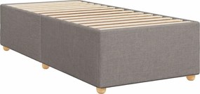 vidaXL Κρεβάτι Boxspring με Στρώμα Taupe 90x190 εκ.Υφασμάτινο