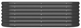 vidaXL Ζαρντινιέρα Υπερυψ. Ανθρακί 114x40x36 εκ. Ατσάλι Ηλεκτρ. Βαφή