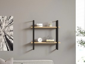 Ράφι Τοίχου Sapphire Δρυς / Μαύρο CLEPREL 70x22x70