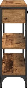 vidaXL Τραπέζι κονσόλας Παλιό ξύλο 100 x 25 x 75 εκ.