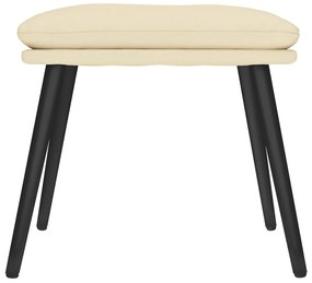 vidaXL Υποπόδιο Κρεμ 45x29,5x35 εκ. Υφασμάτινο