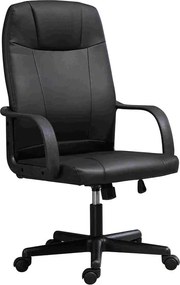 BF1010 Πολυθρόνα Γραφείου Διευθυντή Pvc Μαύρο   1τμχ