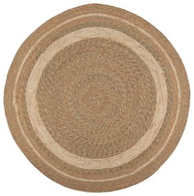 Χαλί Jute-Βαμβακερό Boho Στρογγυλό 120εκ. Καφέ-Natural iliadis 90153