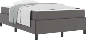 vidaXL Σκελετός Κρεβατιού με στρώμα Γκρι 120 x 200 cm ύφασμα