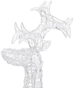 vidaXL Χριστουγ. Διακοσμητικά Τάρανδοι 3 τεμ. 60x16x100 εκ. Ακρυλικό