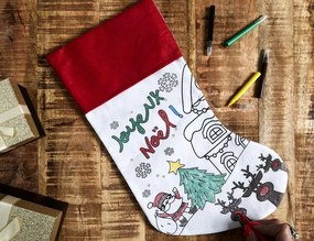 ΔΗΜΙΟΥΡΓΙΚΉ ΑΠΑΣΧΌΛΗΣΗ CHRISTMAS STOCKING TO COLOUR AND MARKERS EC0004