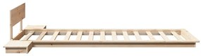 vidaXL Σκελετός Κρεβατιού Καφέ 75 x 190 cm ξύλο