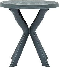 vidaXL Τραπέζι Bistro Πράσινο Ø70 εκ. Πλαστικό