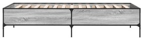 vidaXL Πλαίσιο Κρεβατιού Γκρι Sonoma 75x190 εκ. Επεξ. Ξύλο &amp; Μέταλλο