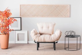 Πολυθρόνα Κρεβάτι Κρέμ NITTA SINGLE 70x95x85