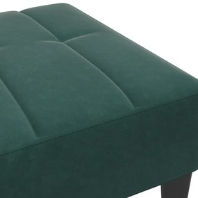 vidaXL Υποπόδιο Σκούρο Πράσινο 77x55x31 εκ. Βελούδινο