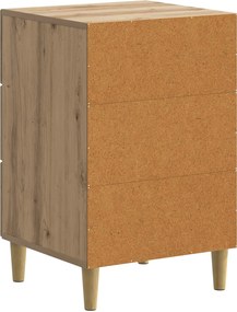 vidaXL Κομοδίνο Artisan Δρυς 43 x 41 x 66,5 εκ. Επεξεργασμένο Ξύλο