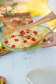 Glass Salad Bowl Set (2 Pieces) Splendid - Green Green