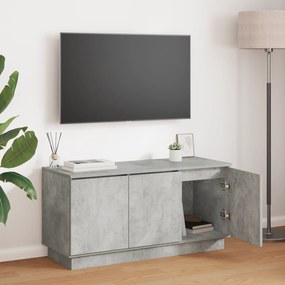 vidaXL Τηλεοπτική Ντουλάπα Σκυρόδεμα Γκρι 100x38x49 εκ. Επεξεργασμένο Ξύλο