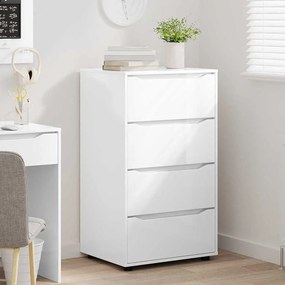 vidaXL Ντουλάπες Αποθήκευσης 2 pcs Υψηλής γυαλάδας λευκό