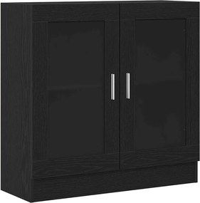vidaXL Βιβλιοθήκη Μαύρη Οξυά 82,5 x 30,5 x 80 cm Επεξεργασμένο ξύλο