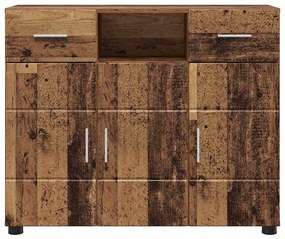 vidaXL Πλαϊνό γραφείο με συρτάρι Παλαιό ξύλο 88.5 x 30.5 x 73 εκ