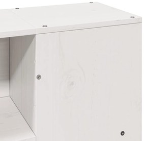Σκελετός Κρεβ. Χωρίς Στρώμα Λευκό 140x190 εκ Μασίφ Πεύκο 3323657