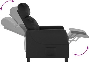 vidaXL Κάθισμα μασάζ Μαύρο Τεχνητό Δέρμα