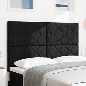 vidaXL LED Κεφαλάρι Διαμαντιών Μαύρο 160 εκ. Υφασμάτινο
