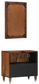 vidaXL Σετ Επίπλων Μπάνιου Επιτοίχιο 2 pcs Καφέ 62 x 33 x 58 εκ.