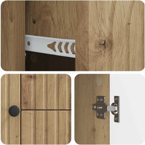 vidaXL Ντουλάπι TV Artisan Δρυς 89 x 34,5 x 60 εκ. Επεξεργασμένο Ξύλο