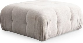 Corner Sofa Amaris 3 Seater With Pouffe - Beige Beige