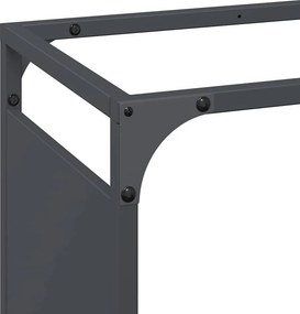 vidaXL Ράφι Καυσόξυλων Ανθρακί 90x28x65 εκ. Χάλυβας ψυχρής έλασης