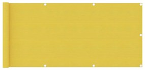 vidaXL Διαχωριστικό Βεράντας Κίτρινο 75 x 400 εκ. από HDPE