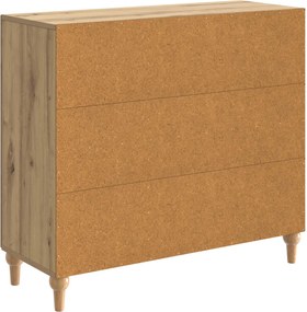 vidaXL Πλαϊνό γραφείο Artisan Δρυς 89 x 34,5 x 80 εκ