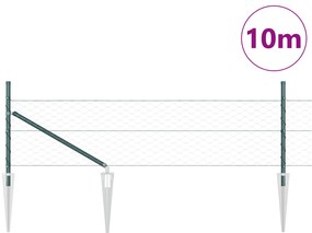 vidaXL Εξάγωνη Φράχτη Πράσινη 0.4x10 μ Χάλυβας